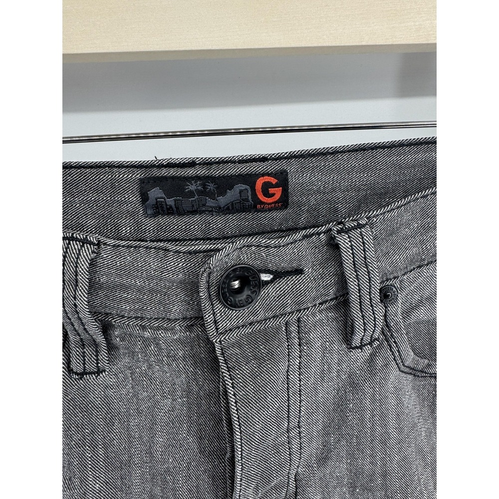 G By Guess Jeans Mens 32 Gray Calm Low Straight Studded Pockets Stretch Denim - Picture 2 of 8